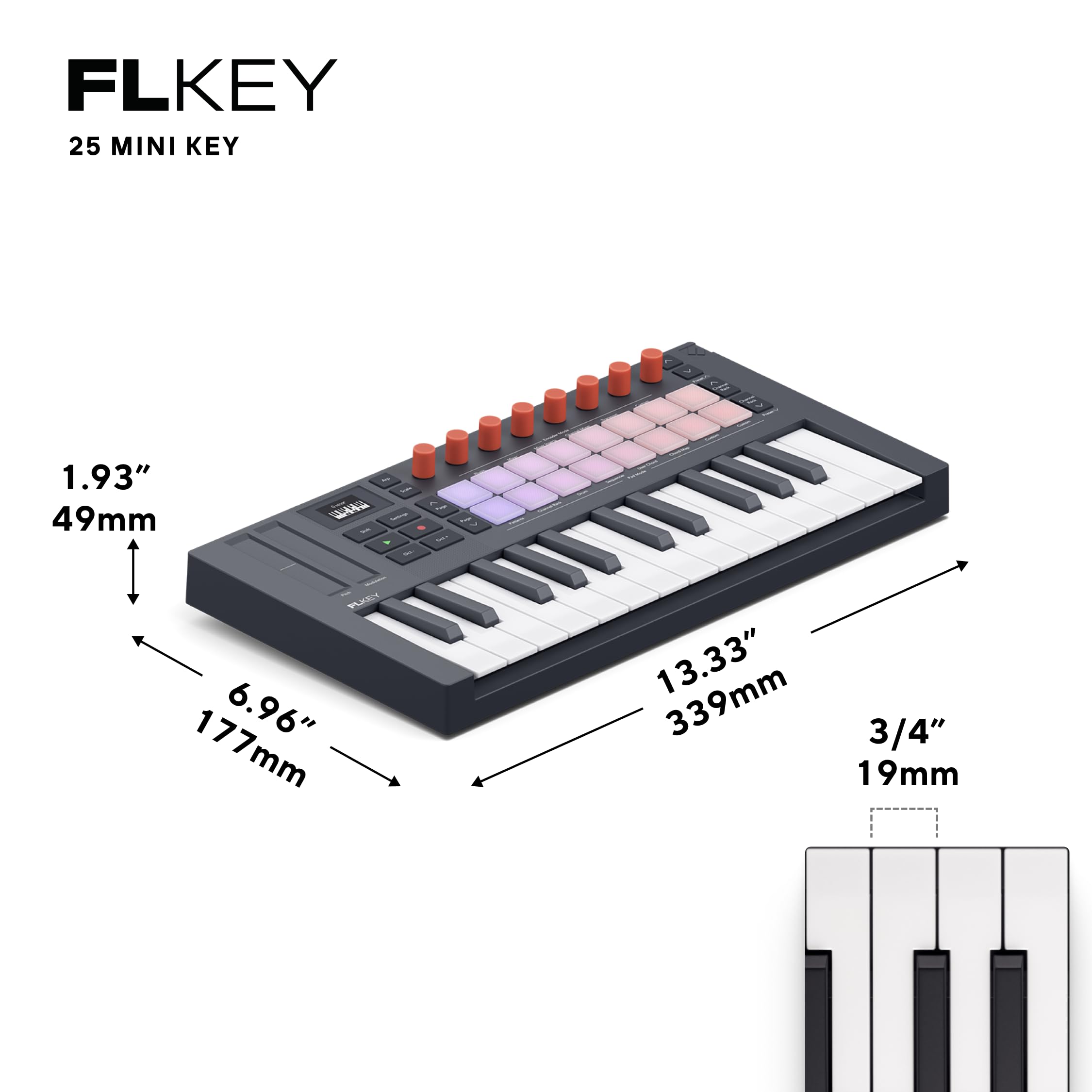 Amazon.co.jp: Novation FLkey 2 Mini 25 25 Key Mini MIDI Keyboard